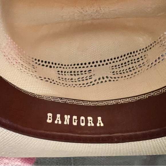 Laredo Bangora Straw Unisex Cream Sweatband Gold Tone Band Green Gold Accents main image 7